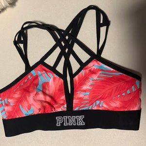 Pink sports bra